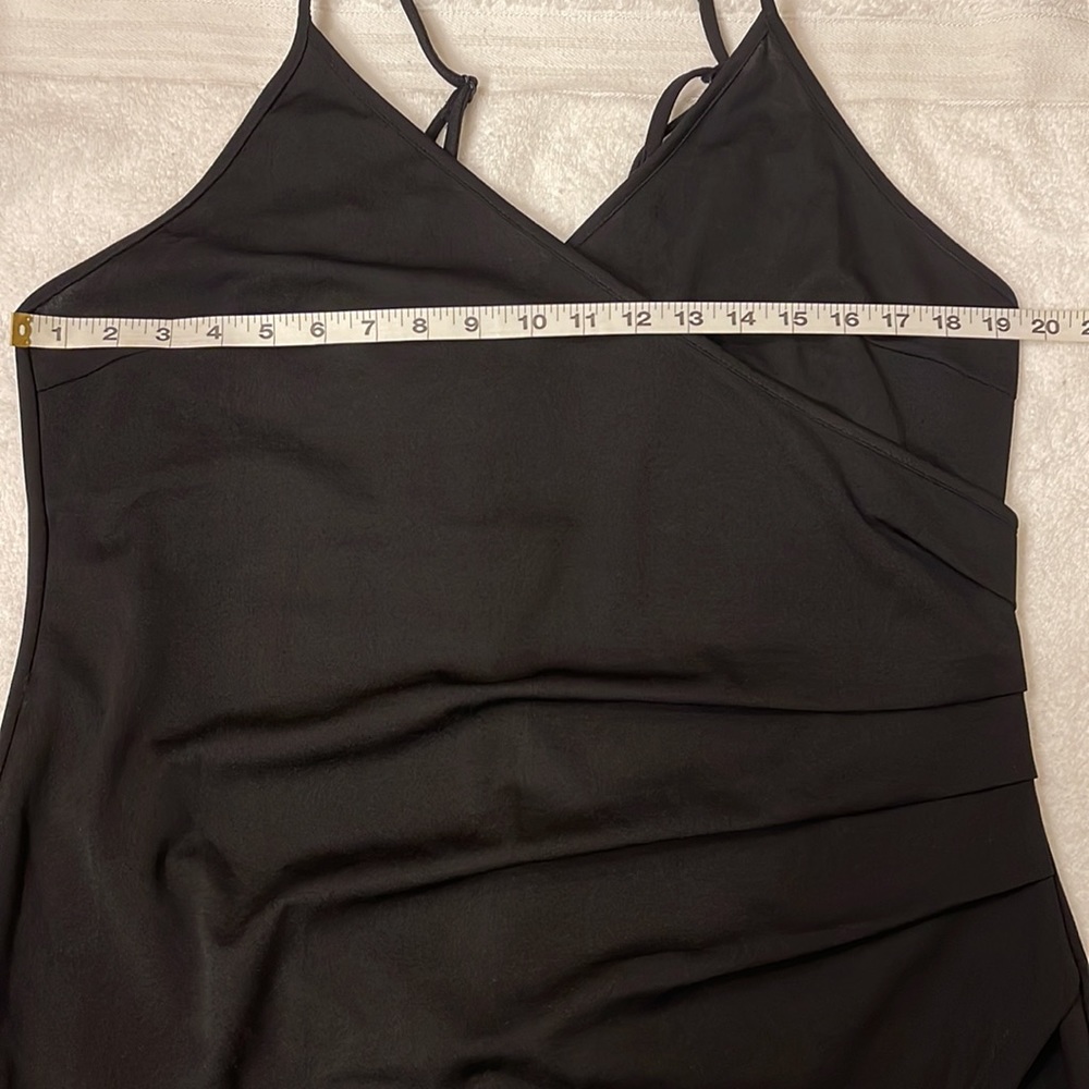 Plus size Ruched front wrap spaghetti strap dress - Picture 6 of 7